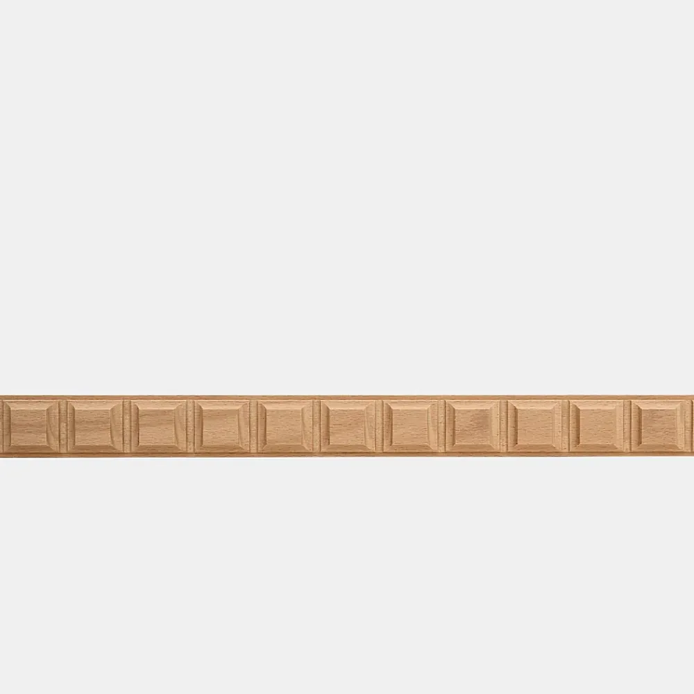 Woodbord Moulure<Moulure murale décorative en bois PONT NEUF - 3,5 x 100 cm - Brut sans peinture - Cimaise - Plinthe - Baguette d'ornement