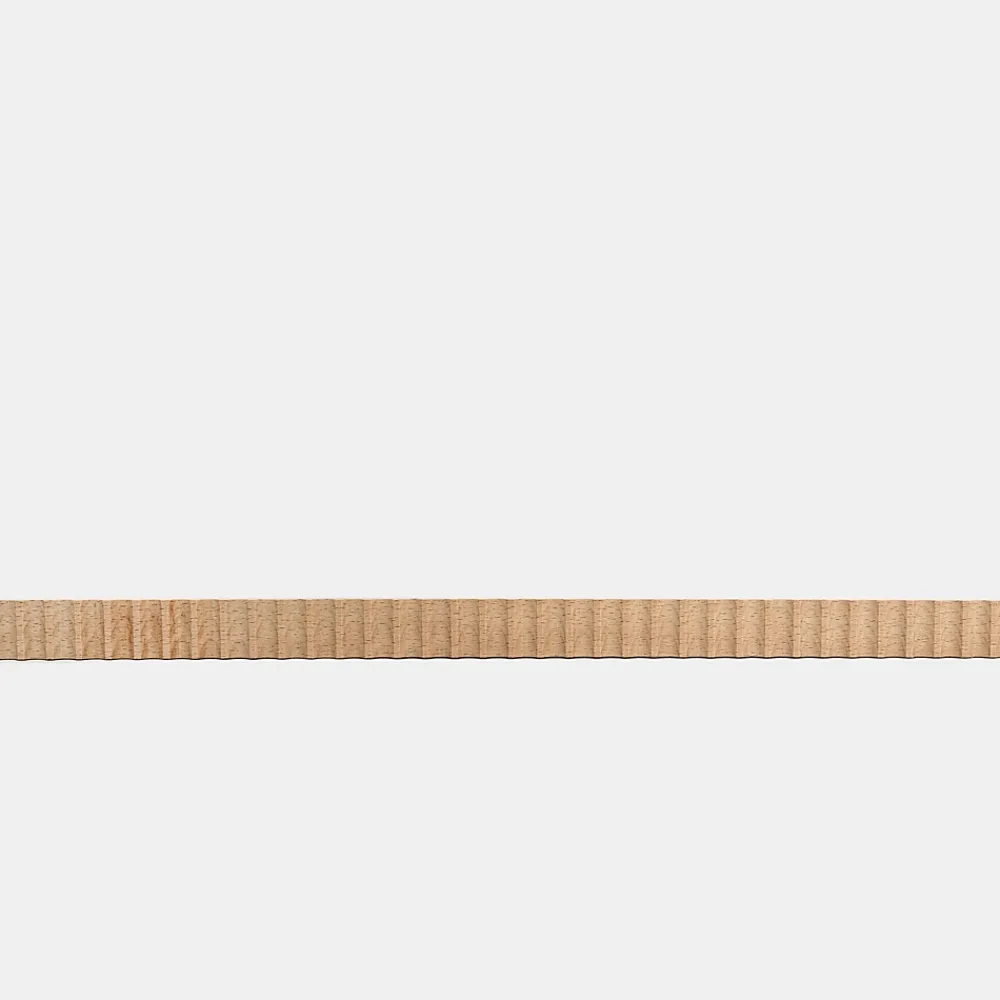 Woodbord Moulure<Moulure murale décorative en bois FLUTE CONVEXE- 1 x 3 x 100 cm - Brut sans peinture - Cimaise - Plinthe - Baguette d'ornement