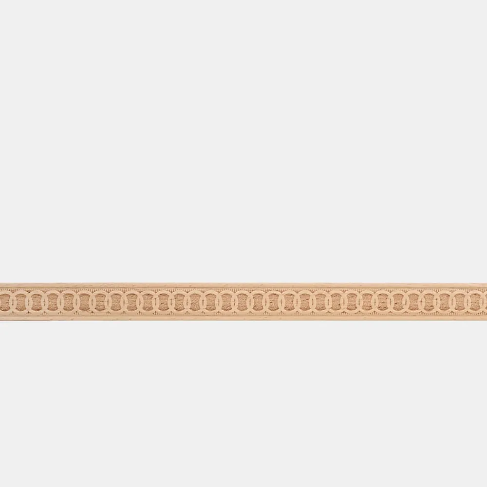 Woodbord Moulure murale décorative en bois ANEOU - 0,8 x 3,1 x 100 cm - Brut sans peinture - Cimaise - Plinthe - Baguette d'ornement- Moulure