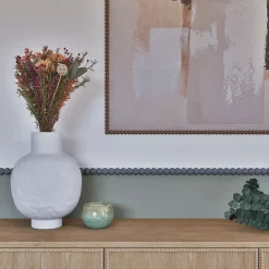 Woodbord Moulure murale décorative en bois PERLA 30 - 3 x 100 cm - Brut sans peinture - Cimaise - Plinthe - Baguette d'ornement- Moulure