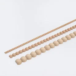 Woodbord Moulure murale décorative en bois PERLA 18,5 - 1,85 x 100 cm - Brut sans peinture - Cimaise - Plinthe - Baguette d'ornement- Moulure