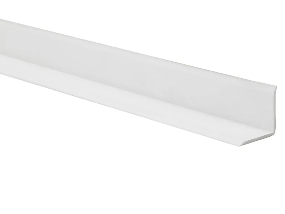 Quest Plinthe Pour Sol En Vinyle Et Pvc<Moulure Souple en PVC 10x10 mm, Auto-Adhésive avec Bande Mousse, Plinthe Souple, pour Finitions et Étanchéité des Jonctions, blanc