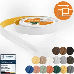 Quest Plinthe Pour Sol En Vinyle Et Pvc<Moulure Souple en PVC 10x10 mm, Auto-Adhésive avec Bande Mousse, Plinthe Souple, pour Finitions et Étanchéité des Jonctions, blanc