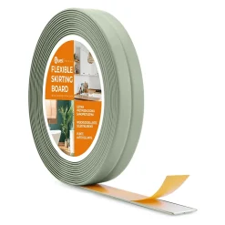 Quest Plinthe Pour Sol En Vinyle Et Pvc<Moulure Souple en PVC 10x10 mm, Auto-Adhésive avec Bande Mousse, Plinthe Souple, pour Finitions et Étanchéité des Jonctions, vert