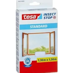 Tesa Moustiquaire Pour Porte-Fenêtre<Moustiquaire - - Standard - 1,3 m x 1,5 mm - Fixation auto-agrippante - Blanc