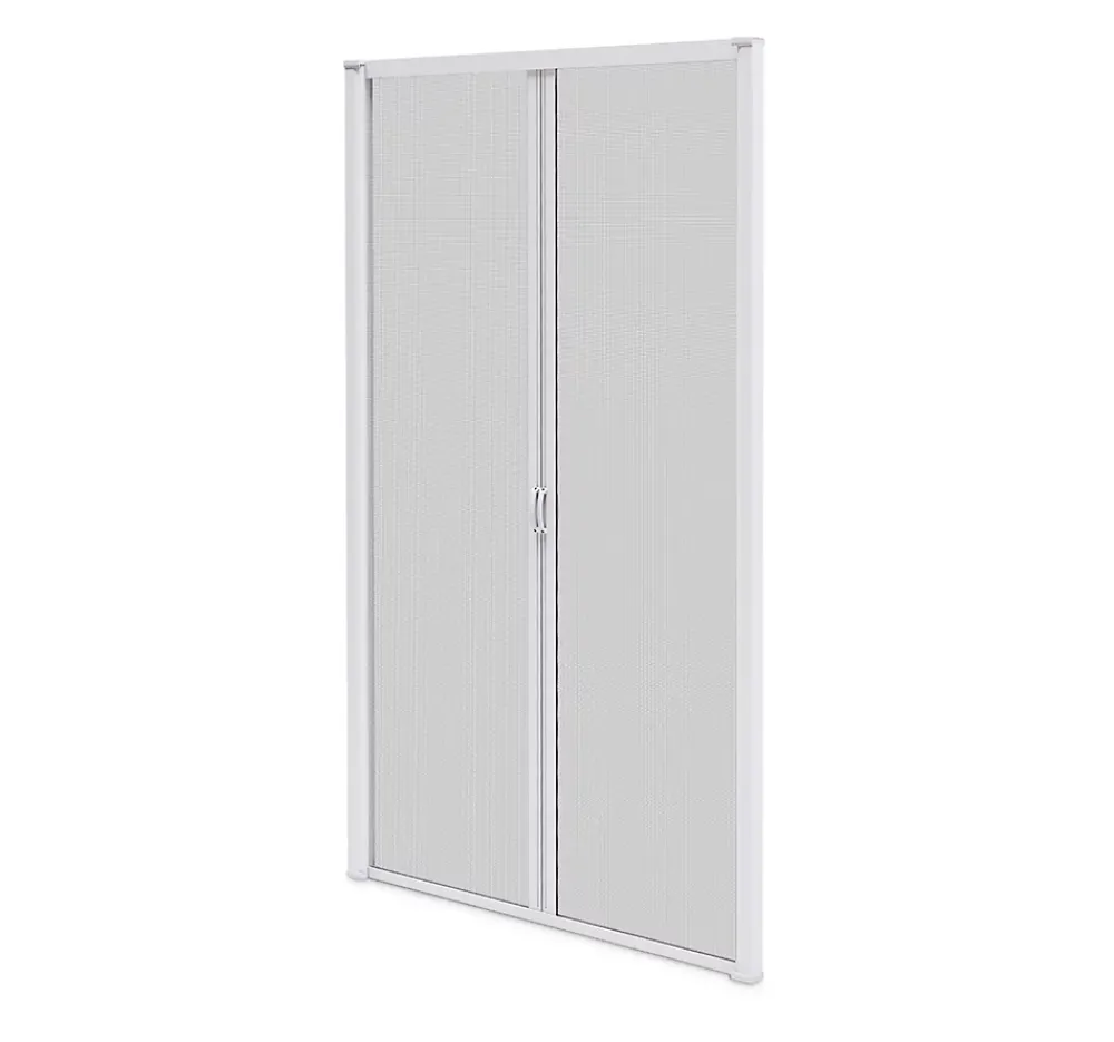Avosdim Moustiquaire Pour Fenêtre<Moustiquaire Baie Vitrée Double Porte - L240 x H230 cm - Alu Blanc - Recoupable