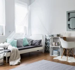 Avosdim Moustiquaire ciel de lit pour lit 1 place polyester uni blanc- Moustiquaire De Lit