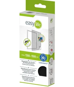 Moustiquaire de fenêtre anthracite Easy Life 130 x h.150 cm- Moustiquaire Pour Fenêtre
