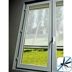 Moustiquaire de fenêtre en PVC blanc 125 x h.150 cm- Moustiquaire Pour Fenêtre