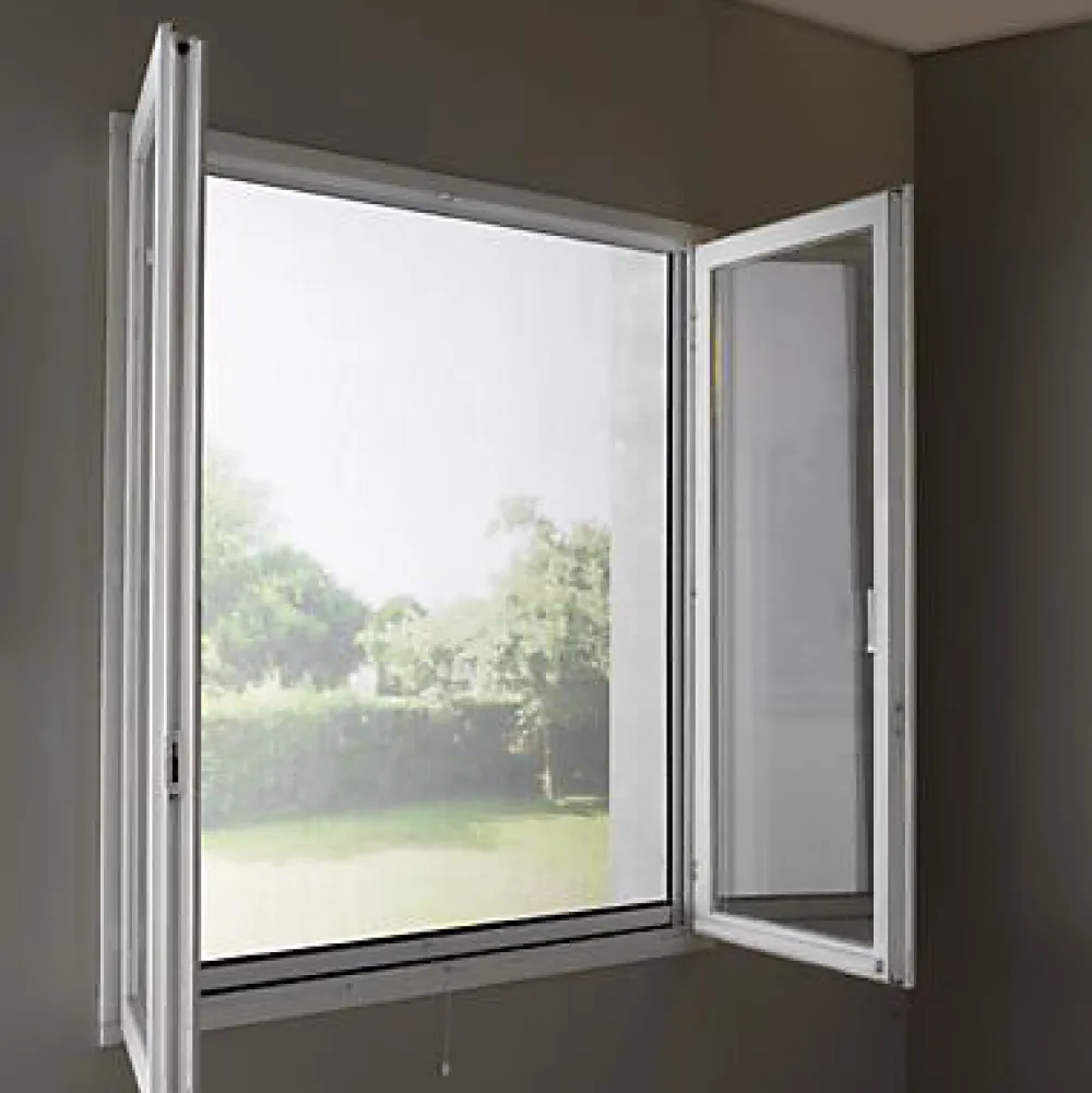 Geom Moustiquaire de fenêtre en alu blanc Protek 125 x h.170 cm- Moustiquaire Pour Fenêtre