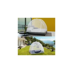 IDMarket Moustiquaire Pour Fenêtre<Moustiquaire dôme pop-up grandes dimensions 195x180 cm mobile pour lit