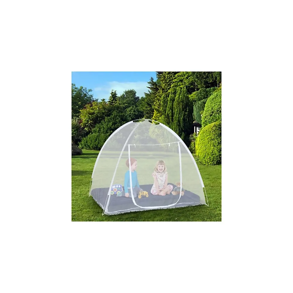 IDMarket Moustiquaire Pour Fenêtre<Moustiquaire dôme pop-up grandes dimensions 195x180 cm mobile pour lit