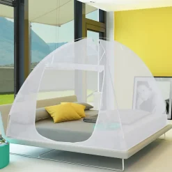 IDMarket Moustiquaire dôme pop-up 195x150 cm mobile pour lit- Moustiquaire Pour Fenêtre