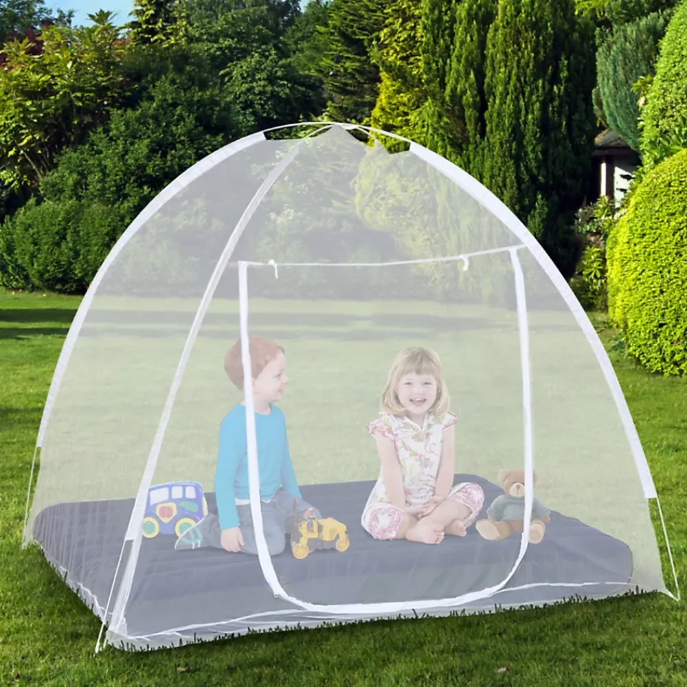 IDMarket Moustiquaire dôme pop-up 195x150 cm mobile pour lit- Moustiquaire Pour Fenêtre