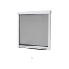 Volet-Moustiquaire MOUSTIQUAIRE EN ALU ENROULABLE H.145 X L.130 cm POUR FENETRE, coloris BLANC- Moustiquaire Pour Fenêtre
