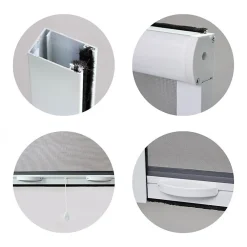Volet-Moustiquaire Moustiquaire Pour Fenêtre<MOUSTIQUAIRE ENROULABLE EN ALU H.145 X L.100 CM POUR FENETRE - TOP PRIX - poignées Design