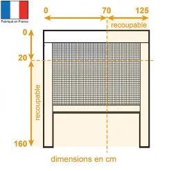 Moustikit Moustiquaire enroulable verticale ALU gris - Confort- Moustiquaire Pour Fenêtre