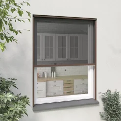 Moustikit Moustiquaire Pour Fenêtre<Moustiquaire enroulable verticale fenêtre en alu marron - Confort