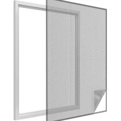 Easy Life Moustiquaire fenêtre anthracite 18g/m² bande autoagrippante 7,5 mm max 150x180 cm- Moustiquaire Pour Porte-Fenêtre