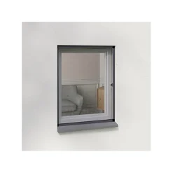 Volet-Moustiquaire Moustiquaire fixe alu 150 cm x 150 cm, coloris gris- Moustiquaire Pour Fenêtre