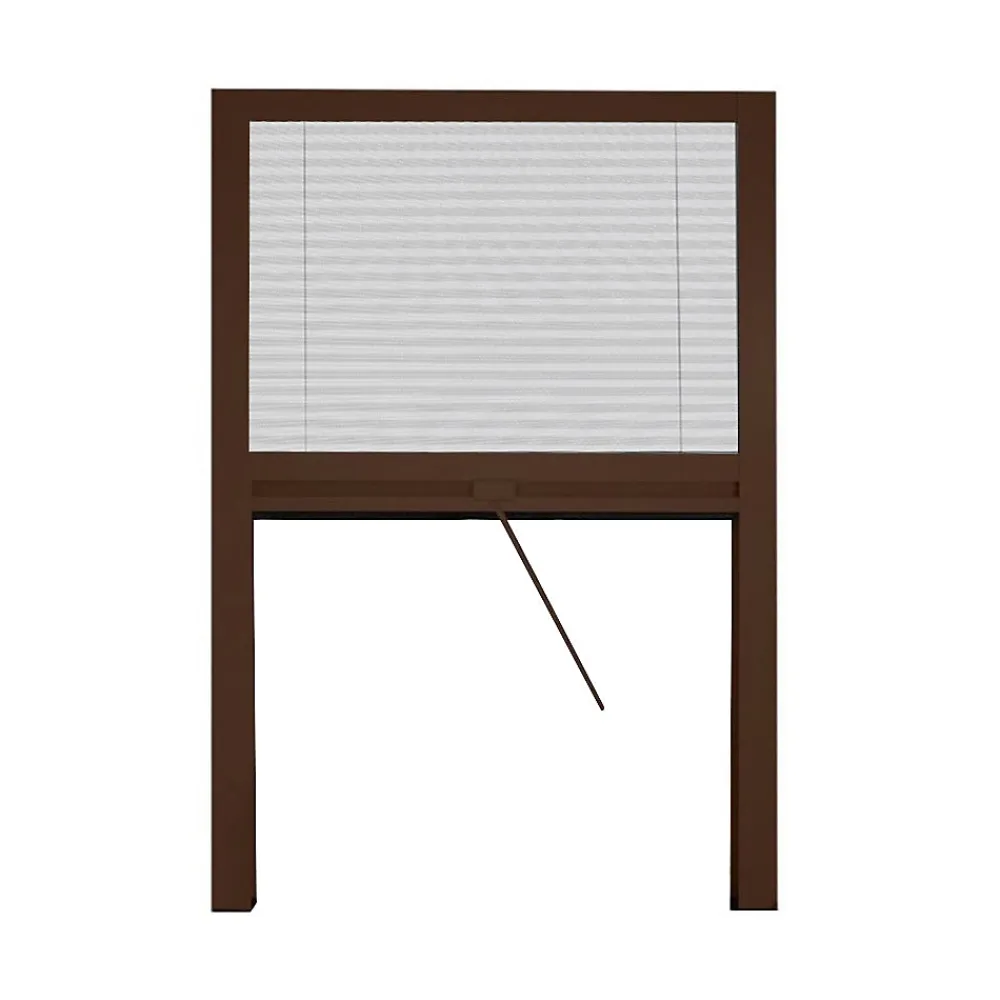 Yourself Moustiquaire Pour Fenêtre<Moustiquaire plissée en kit réductible universel Mélodie pour fenêtre verticale 160x160 Marron