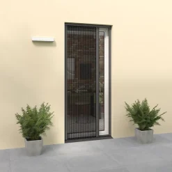 Volet-Moustiquaire Moustiquaire Pour Porte-Fenêtre<Moustiquaire plissée pour porte et porte-fenêtre H230 cm x L140 cm coloris gris