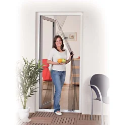 Easy Life Moustiquaire Pour Porte<Moustiquaire porte anthracite 18g/m² bande autoagrippante 7,5 mm
