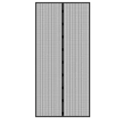ECD Germany Moustiquaire porte 100x210cm noir montage adhésif sans perçage ni vissage anti insectes- Moustiquaire Pour Porte