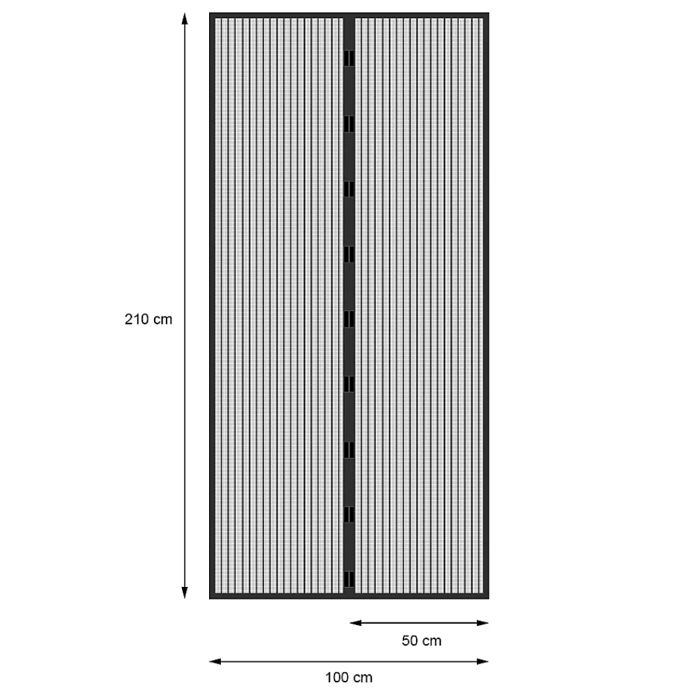 ECD Germany Moustiquaire porte 100x210cm noir montage adhésif sans perçage ni vissage anti insectes- Moustiquaire Pour Porte