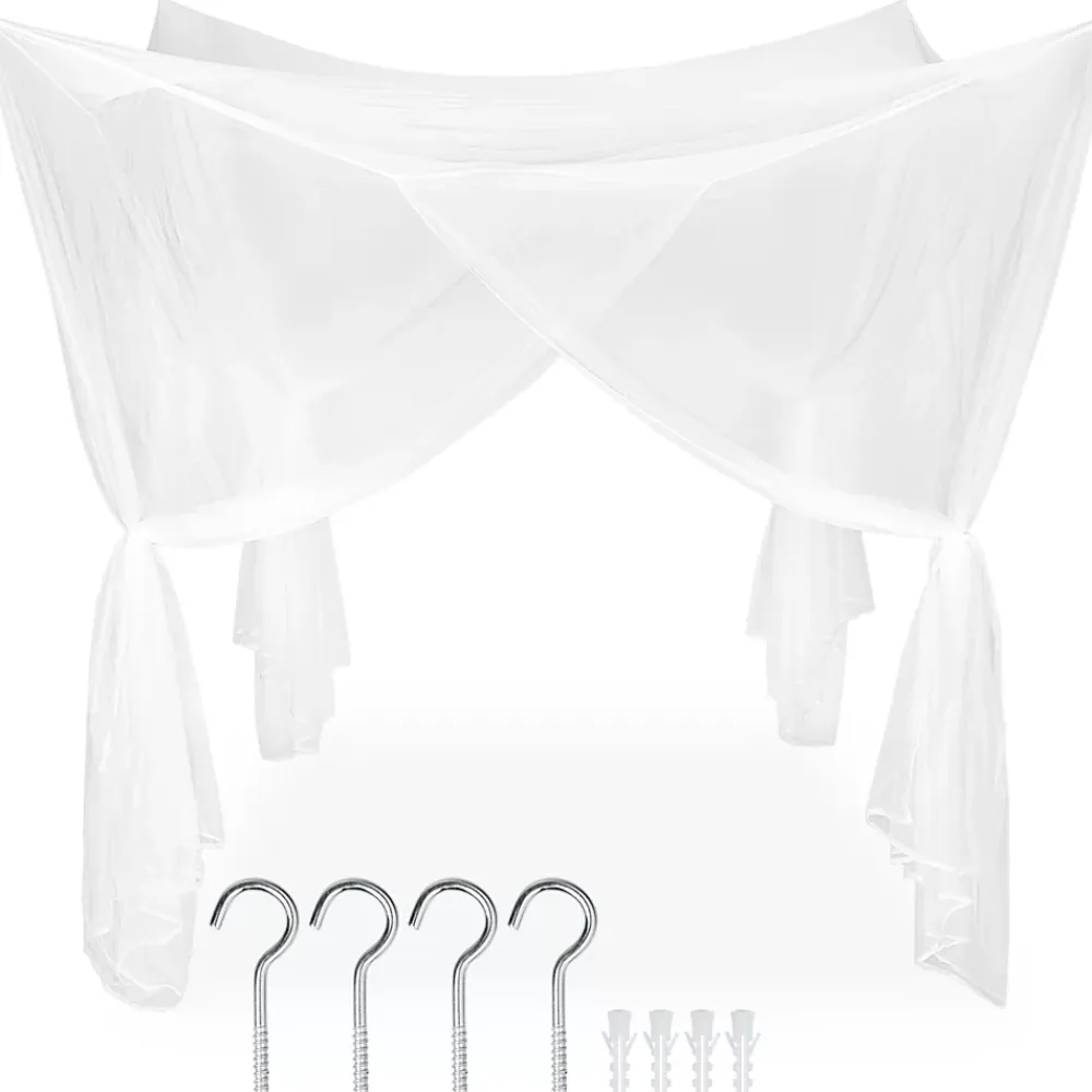 Tectake Moustiquaire Pour Fenêtre<Moustiquaire pour lits simples et doubles Maillage serré Lavable 220x200x210cm