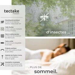 Tectake Moustiquaire Pour Fenêtre<Moustiquaire pour Portes Découpe individuelle