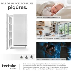 Tectake Moustiquaire Pour Fenêtre<Moustiquaire pour Portes Découpe individuelle