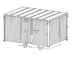 Canopia by Palram Moustiquaire pour tonnelle Milano 4300 et Martinique 5000- Moustiquaire Pour Tonnelle Et Pergola