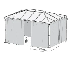 Palram - Canopia Moustiquaire pour tonnelle Palermo, Milano et Martinique- Moustiquaire Pour Tonnelle Et Pergola