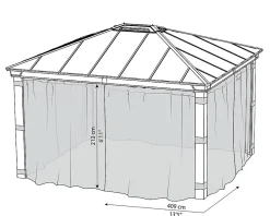 Palram - Canopia Moustiquaire pour tonnelle Dallas 4300- Moustiquaire Pour Tonnelle Et Pergola