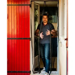 Werka Pro Moustiquaire rideau de porte aimantée 215 x 100 cm- Moustiquaire Pour Fenêtre