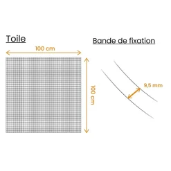 Easy Life Moustiquaire, Sans Perçage, pour Fenêtre, 100 x 100 cm, Auto-Agrippante, Gris anthracite- Moustiquaire Pour Fenêtre