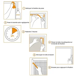 Easy Life Moustiquaire Pour Fenêtre<Moustiquaire, Sans Perçage, pour Fenêtre, 100 x 100 cm, Auto-Agrippante, Blanche