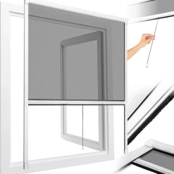 Tectake Moustiquaire Pour Fenêtre<Moustiquaire store pour fenêtre en Aluminium Découpe individuelle