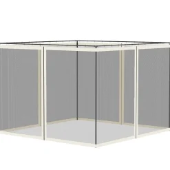 Outsunny Moustiquaire Pour Tonnelle Et Pergola<Moustiquaires pour tonnelle barnum pavillon de jardin 3x3m nylon noir