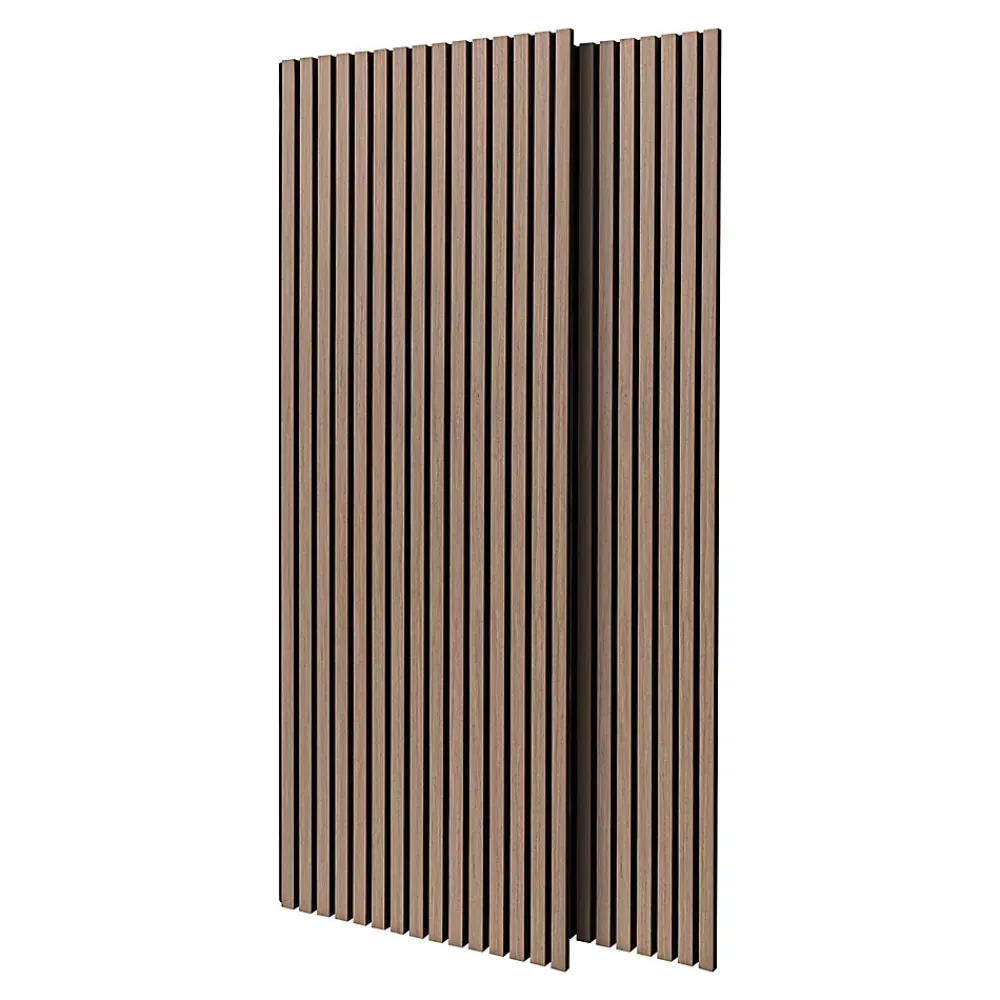 Frankystar Panneau Tasseau Bois<Mozart - Lot de 2 panneaux acoustiques à lattes en bois 235x60 cm, marron clair