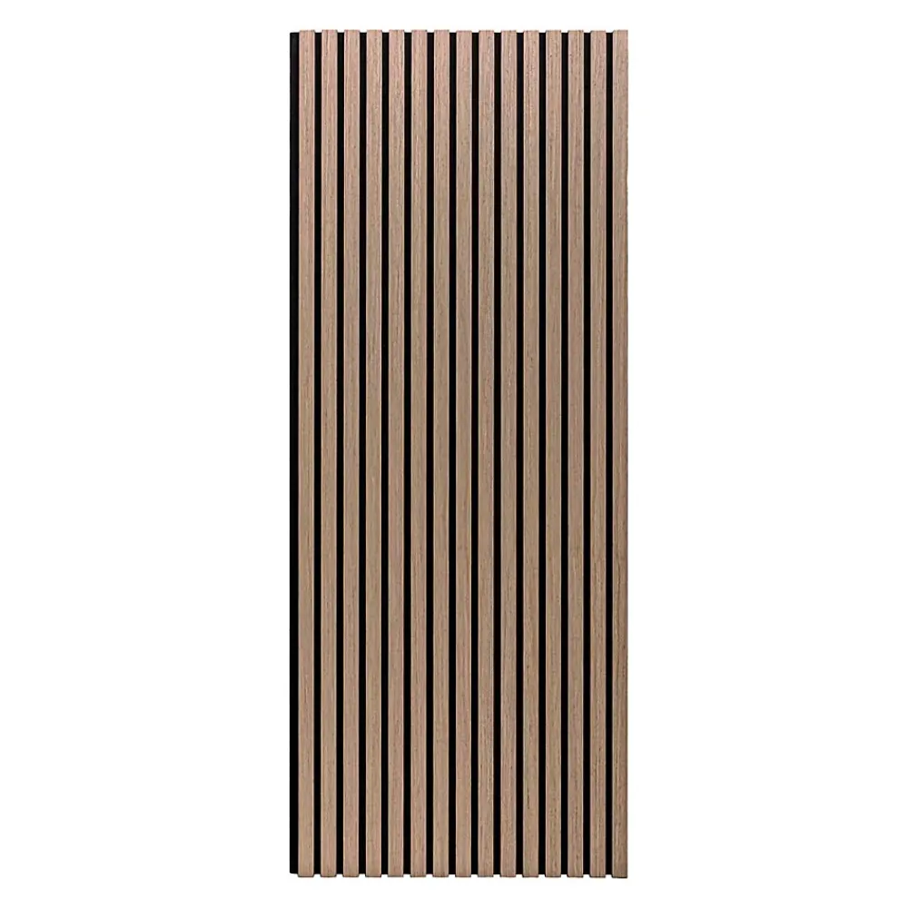 Frankystar Panneau Tasseau Bois<Mozart - Lot de 2 panneaux acoustiques à lattes en bois 235x60 cm, marron clair