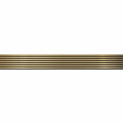 Decoon Panneau Tasseau Bois<Mur TV - Lot de 7 Panneaux tasseaux bois 250 x 30 x 1,9 cm - gold/feutrine noir - 5,25m²