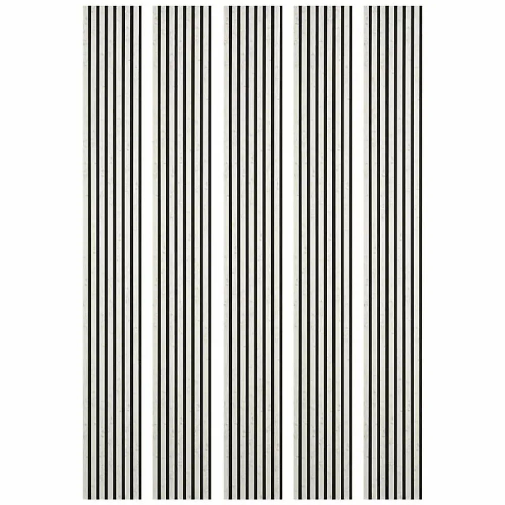Decoon Panneau Tasseau Bois<Mur TV - Lot de 5 Panneaux tasseaux bois 250 x 30 x 1,9 cm - décor marbre blanc/feutrine noir - 3,75m²