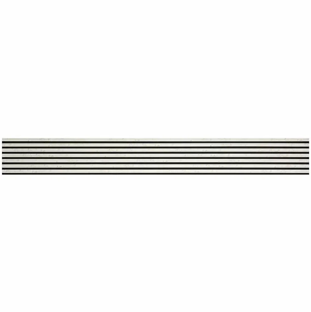 Decoon Panneau Tasseau Bois<Mur TV - Lot de 5 Panneaux tasseaux bois 250 x 30 x 1,9 cm - décor marbre blanc/feutrine noir - 3,75m²