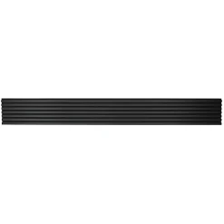 Decoon Panneau Tasseau Bois<Mur TV - Lot de 7 Panneaux tasseaux bois 250 x 30 x 1,9 cm - Lamelles placage noir fond noir - 5,25m²