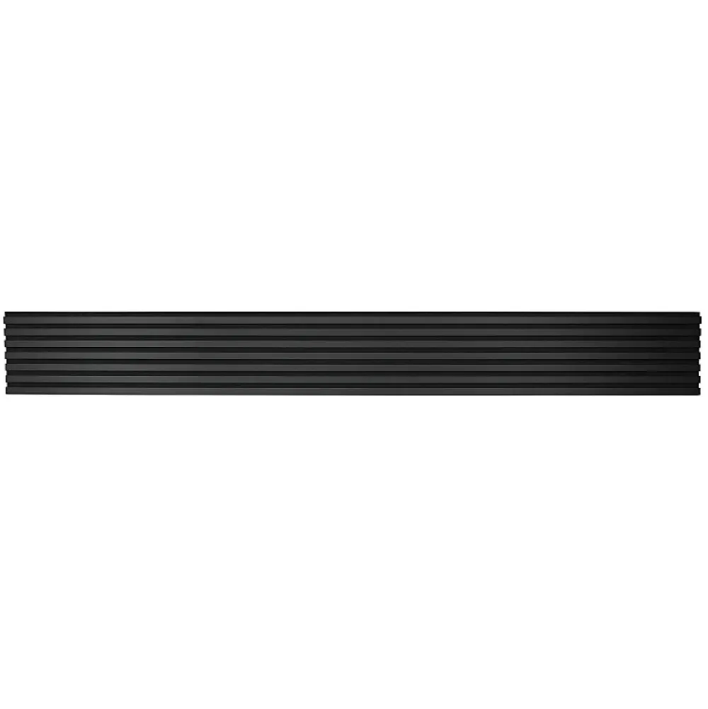 Decoon Panneau Tasseau Bois<Mur TV - Lot de 7 Panneaux tasseaux bois 250 x 30 x 1,9 cm - Lamelles placage noir fond noir - 5,25m²