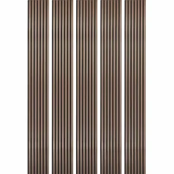 Decoon Mur TV - Lot de 5 Panneaux tasseaux bois 250 x 30 x 1,9 cm - rose gold/feutrine noir - 3,75m²- Panneau Tasseau Bois