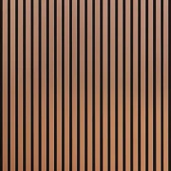 Decoon Mur TV - Lot de 5 Panneaux tasseaux bois 250 x 30 x 1,9 cm - rose gold/feutrine noir - 3,75m²- Panneau Tasseau Bois