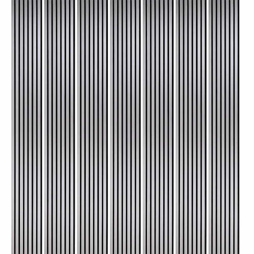 Decoon Panneau Tasseau Bois<Mur TV - Lot de 7 Panneaux tasseaux bois 250 x 30 x 1,9 cm - décor alu/feutrine noir - 5,25m²